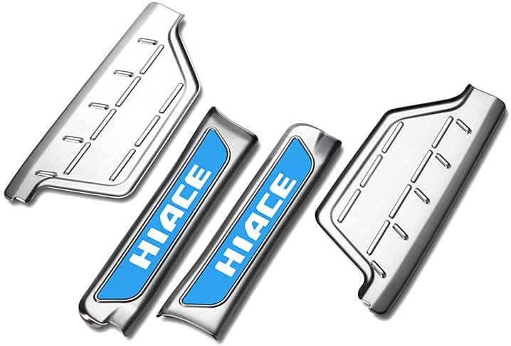 200系 ハイエース 1?6型 フロント スカッフプレート 4Pセット　ロゴ入り ブラック 　SON-1(2)