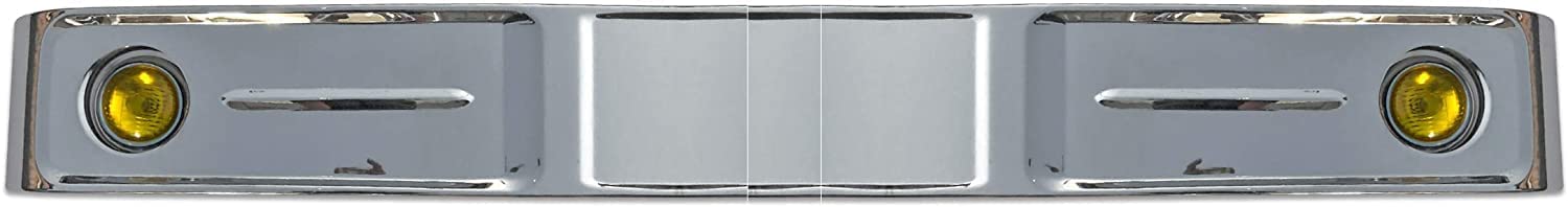 汎用 バスバンパー レトロ オバQ メッキ バンパー 2トン 標準 イエロー フォグ 1800mm JP-T099-1.8M