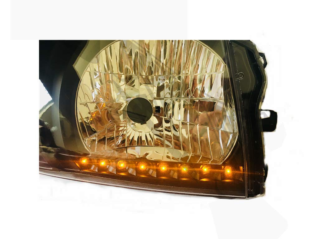ヘッドライト 200系ハイエース 1型 2型 クリアタイプ LED ライト 標準/ワイドボディ (オレンジLED) AP-F0118LR