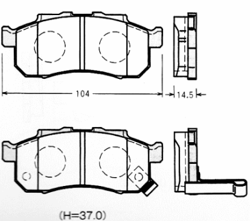 【別途送料要】純正同等 前 フロント ブレーキパッド　[DP-260]適合確認：ゼスト JE1 JE2※適合確認が必要。ご購入の際、お車情報を記載ください。※送料無料商品とご注文の場合でも別途送料頂戴いたします。【あす楽対応_近畿】楽天カード分割