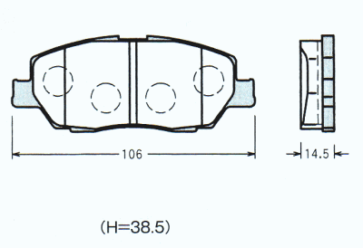 フロント ブレーキパッド DP-354 エブリィワゴン DA52W DA62W 前 左右セット 1台分 純正同等 ※適合確認が必要。ご購入の際、お車情報を記載ください。 2
