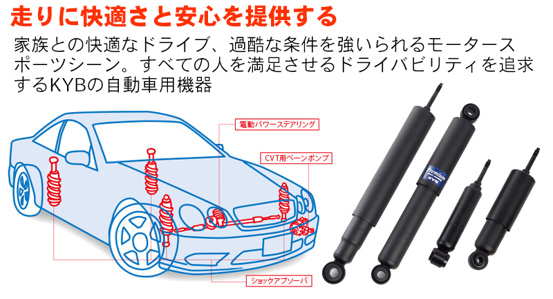 KYB フロント 左（助手席側） ショックアブソーバー KST5517L 1本 エスティマ ACR30W MCR30W 03.04〜 ※純正番号を必ずご確認ください 2