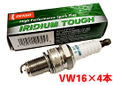 デンソー イリジウム TOUGH プラグ VW16 4本セット カローラ/セレス/レビン/FX EE96V EE106V 1987.8〜2000.8 V9110-5605 タフプラグ DENSO パーツキング