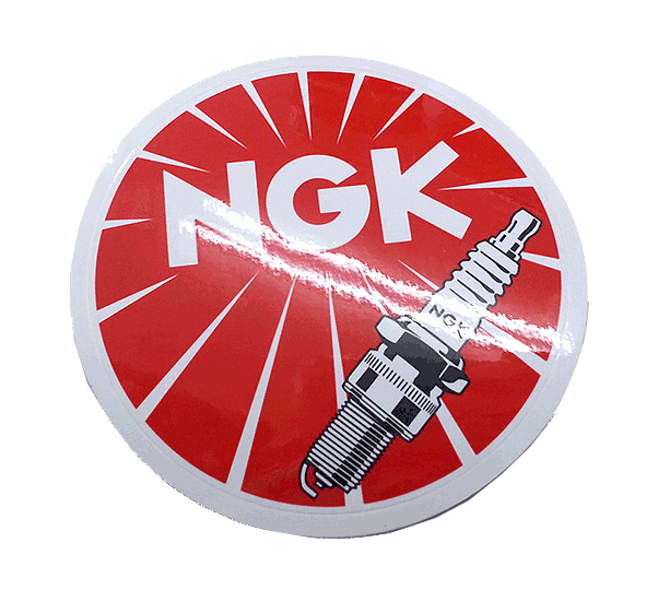 NGKステッカー 丸型 直径9cmシール マーク シンボル NGKスパークプラグ 日本特殊陶業※代金引換不可、普通郵便発送