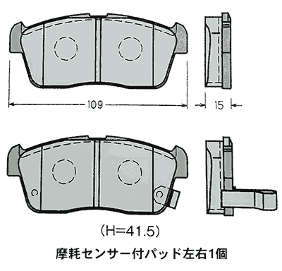 フロント ブレーキパッド DP-388 クロスビー MN71S 前 左右セット 1台分 純正同等 ※適合確認が必要。ご購入の際、お車情報を記載ください。 2