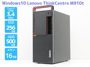 ǥ  Windows10 Lenovo ThinkCentre M910t 10MN-S08G00 Core i7 6700 3.4GHz  16GB SSD 256GB  HDD 500GB DVD-ROM msi GTX1060-3GB C B53Tš