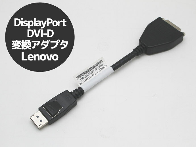 Lenovo DisplayPort DVI-D 変換アダプタ 変換ケーブル 43N9160【中古】T【ポスト投函の為 日時指定不可】【代引き不可】【送料無料】【クリックポスト】