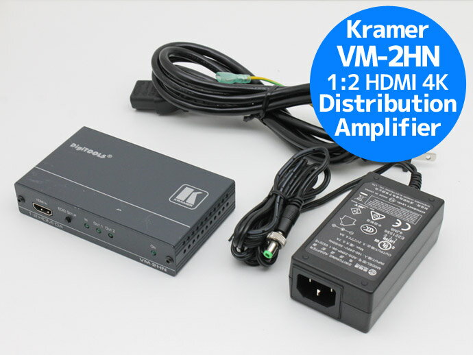 Kramer VM-2HN 1:2 HDMI 4K Distribution Amplifier クレイマー HDMI分配器 P54T【送料無料】【中古】