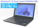 ノートパソコン Office付き Windows11 Lenovo ThinkPad L380（20M5-0028JP）Core i5 8250U 1.6GHz メモリ 8GB SSD 256GB Bランク Y46T【中古】【ノートパソコン 本体】