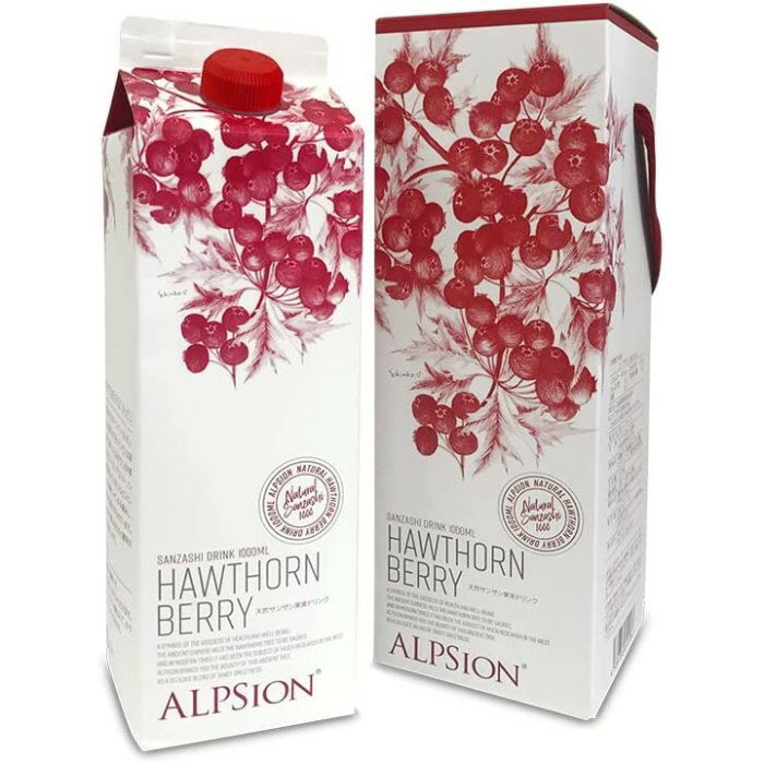 【あす楽】ALPSion BIOハーブサンザシ 天然サンザシ果汁ドリンク 1000ml フルーツハーブ 【即納・送料無料】のサムネイル