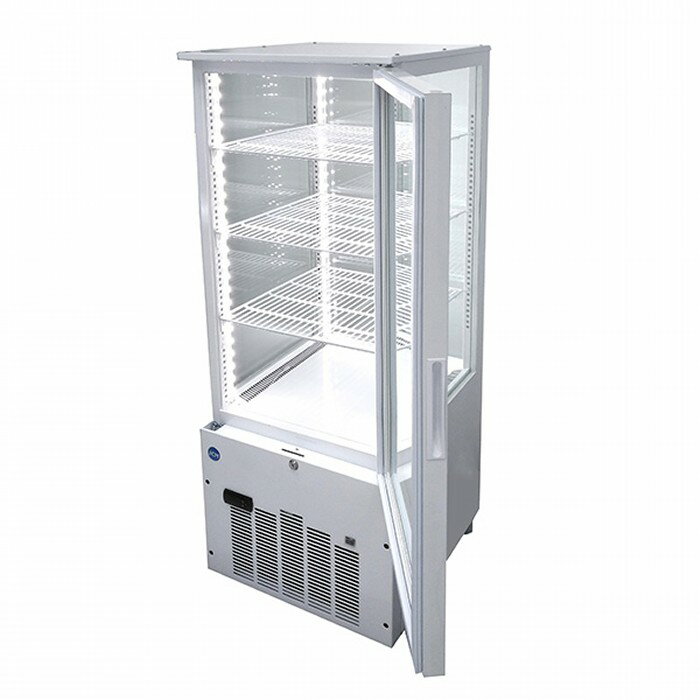 JCM 4面ガラス冷蔵ショーケース 片面扉 2℃〜12℃ 130L JCMS-130 冷蔵庫 (JCMS-128の後継機種) ジェーシーエム【送料無料・代引き不可】