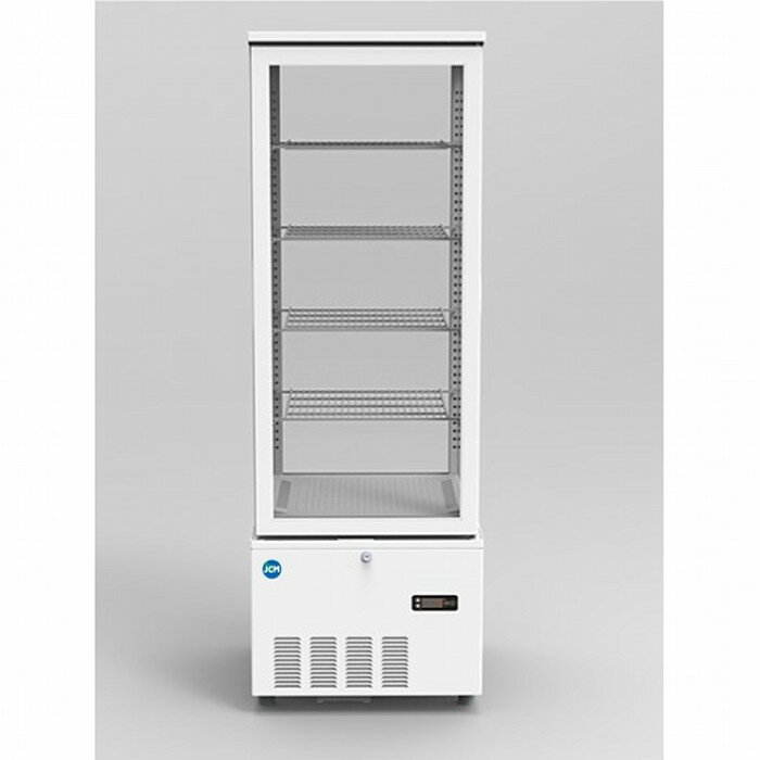 JCM 4面ガラス冷蔵ショーケース 片面扉 2℃〜12℃ 215L JCMS-228 冷蔵庫 ジェーシーエム【日時指定不可・法人/店舗軒先車上渡し送料無料・沖縄北海道離島送料別途】