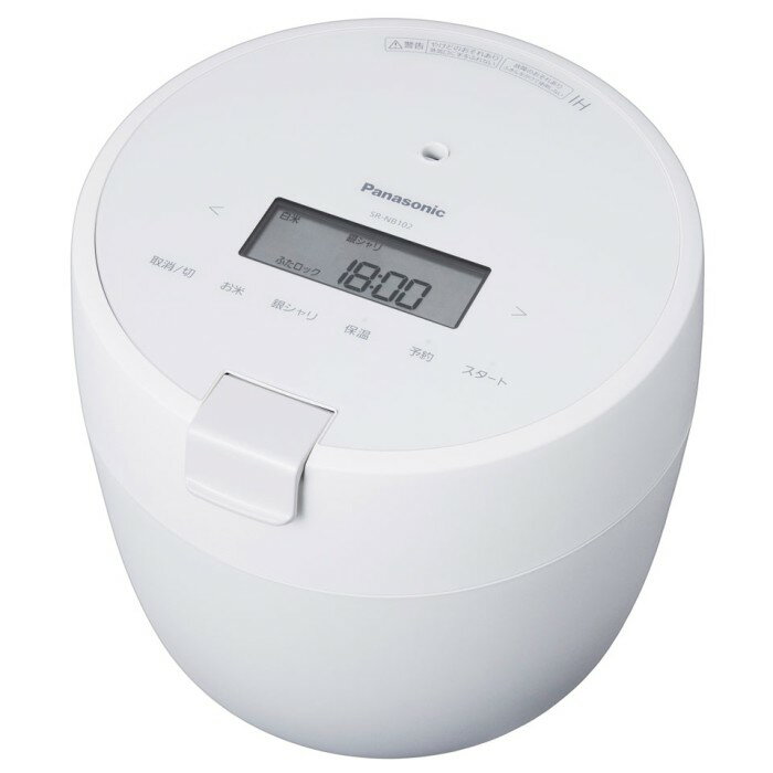 パナソニック 圧力IHジャー炊飯器 SR-NB102-W ホワイト Panasonic 圧力IH炊飯器 高性能 お米 美味しく炊く 圧力調理 お米の甘み引き出し 無洗米 短時間炊飯 エコ炊飯 キャンピング お弁当作り 高評価 おすすめ【あす楽・即納・送料無料】のサムネイル