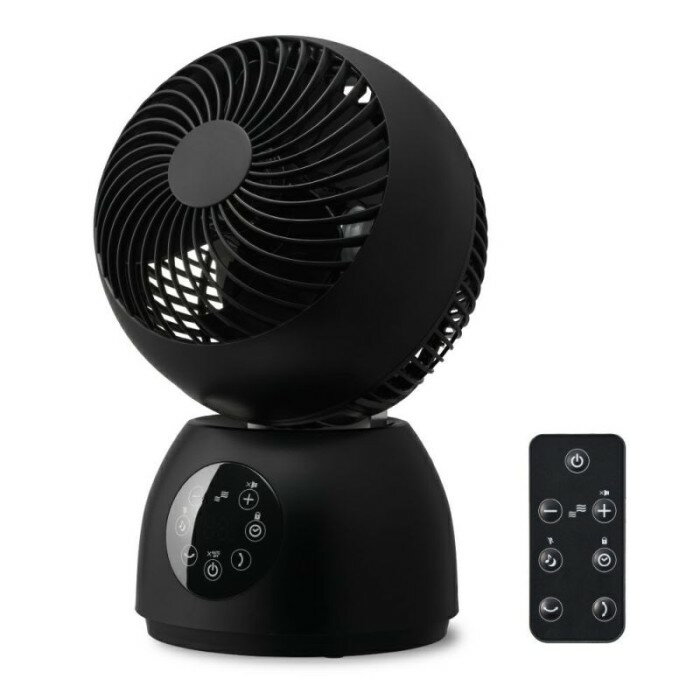 サーキュレーター FCA-154DBK 〜14畳用 DCモーター ブラック 首振り角度60度 羽根径15cm リモコン式 全分解可能 お掃除簡単 ドウシシャ 省エネ エコ 静か 快適 涼しい 便利 軽い 空気循環 エアコン併用【あす楽・送料無料・即納】