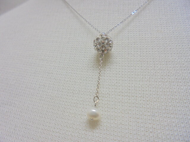 真珠ネックレス・ミラーボール淡水真...