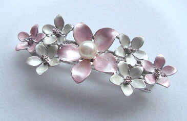 あこや本真珠お花バレッタ RM 6.5-7.0mm【通販】【楽ギフ_包装】【アコヤ真珠】【三重県伊勢志摩】【RCP】