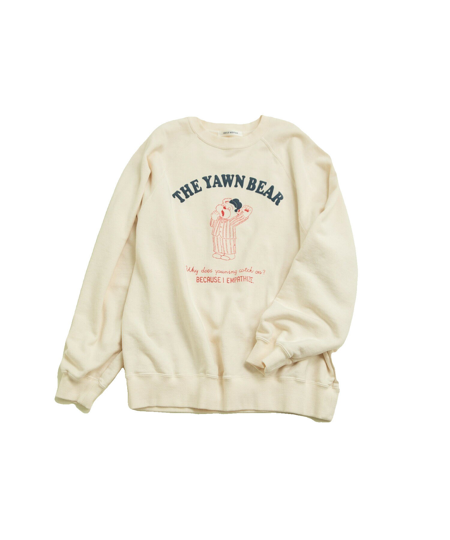 CHILD WOMAN チャイルドウーマン 30/10裏毛 眠たいくまプリントスウェット【通販】【楽ギフ_包装】