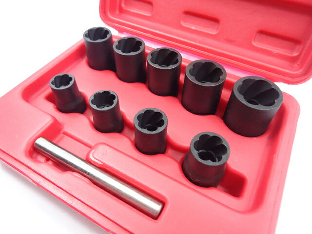 ツイストターボソケット セット 10mm 11mm 12mm 13mm 14mm 15mm 16mm 17mm 19mm ロックナットバスター ホイールロックナット外し ソケットセット ロックナット なめたナット 取り外し 工具 インパクトレンチ使用可 3/8 ナットツイスター 送料無料のサムネイル