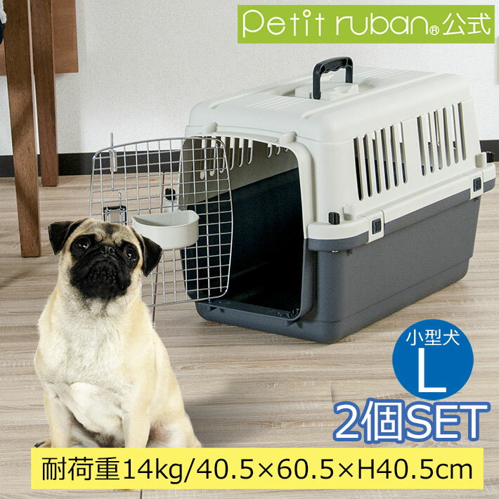 楽天プチリュバン【おすすめ】2個セット ペットキャリーバッグ DX60 L 小型犬 送料無料 犬 ペット キャリー キャリーケース コンテナ クレート ハードキャリー ペットクレート ペットケンネル ペットケンネル IATA基準