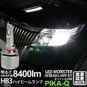 【前照灯】トヨタ エスクァイア 80系前期 ハイビームランプ対応 LED MONSTER L8400 LEDハイビームバルブキット LEDモンスター LEDカラー：ホワイト6300K(ケルビン) 全光束：8400lm バルブ規格：HB3(9005)(15-C-1)