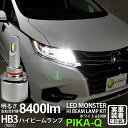 【前照灯】ホンダ オデッセイ[RC系 前/中期型]ハイビームランプ対応 LED MONSTER L8400 LEDハイビームバルブキット LEDモンスター LEDカラー：ホワイト6300K(ケルビン) 全光束：8400lm バルブ規格：HB3(9005)(15-C-1)