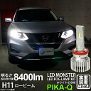 【前照灯】ニッサン エクストレイル T32系 後期 ロービーム対応LED MONSTER L8400 LEDロービームキット LEDモンスター LEDカラー:ホ...