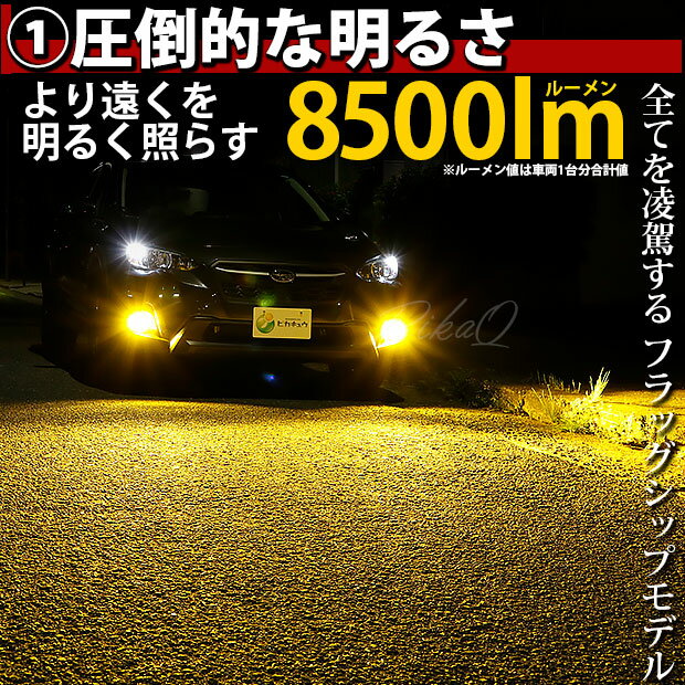 ☆単☆凌駕-RYOGA- L8500 LEDフォグランプキット 明るさ：8500lm(ルーメン) LEDカラー：イエロー 色温度：3000K(ケルビン) バルブ規格：H8/H11/H16共通【2年間保証】 3