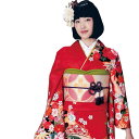 【振袖 着物】H・L 絵羽 振袖 着物【単品】【2】赤系 大花 縞 成人式 記念日 卒業 お祝い 結婚式 二次会 女子会 パーティー レトロ 大柄 モダン ジャパン 日本 レディース 和服 着物 和装 H・L H・L HL H.L アッシュエル エイチエル【E】
