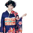 【振袖 着物】H・L 絵羽 振袖 着物【単品】【10】紫系 大花 縞 成人式 記念日 卒業 お祝い 結婚式 二次会 女子会 パーティー レトロ 大柄 モダン ジャパン 日本 レディース 和服 着物 和装 H・L H・L HL H.L アッシュエル エイチエル【E】