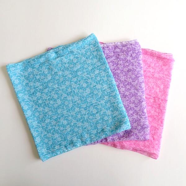 SHOP PINK京都の【七歳 晴れ着用 帯揚げ】七五三 H・L 七才 帯揚げ【3色】ブルー パープル ピンク 7才キッズ 女の子 女児 和装 四つ身 着物 こども 小物 御祝い お参り【E】｜アングル2