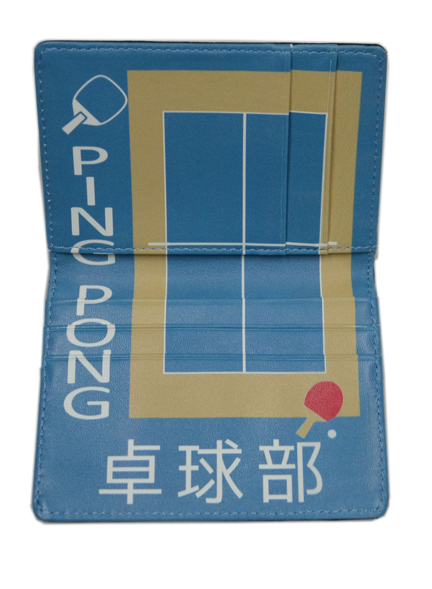 【PING PONG】カードケース【卓球部】ブラック