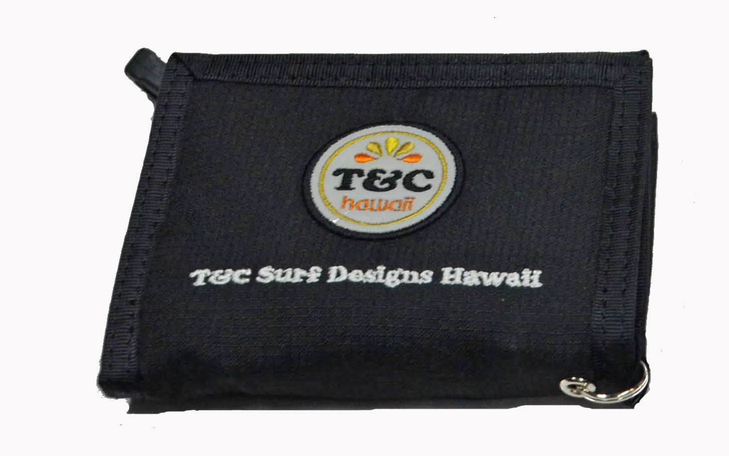 【デッドストック品】タウン＆カントリー 二つ折り財布 チェーン付　tc-417　ブラック/オレンジ