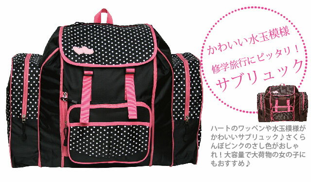 訳あり商品/アウトレット/水玉模様のサブリュック/ドット柄 リュック 大型/91000のサムネイル