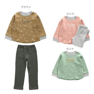 【セール50%OFF】【メール便OK】アンパサンド(ampersand)helloニットキルトかぶりパジャマ【女の子】【80-140】【l458210】