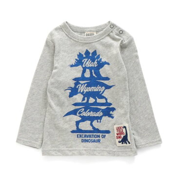 【セール30%OFF】【メール便送料無料】エフオーキッズ F.O.KIDS 恐竜長袖Tシャツ【男の子】【80-140】【r106060】