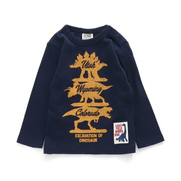 【セール30%OFF】【メール便送料無料】エフオーキッズ F.O.KIDS 恐竜長袖Tシャツ【男の子】【80-140】【r106060】