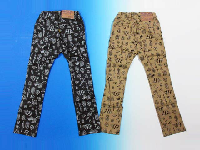 【セール50%OFF】[メール便OK]エフオーキッズ F.O.KIDS 手書きキャンプ柄スキニーパンツ