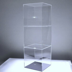 Rakuten - アクリル3段ケースC/5面体/クリア/幅20cm/奥行20cm/高さ61.2cm