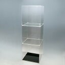 アクリル3段ケースB/5面体/クリア/幅30cm/奥行30cm/高さ91.2cm