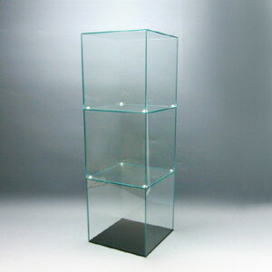 Rakuten - アクリル3段ケースC/5面体/ガラスエッジ/幅20cm/奥行20cm/高さ61.2cm