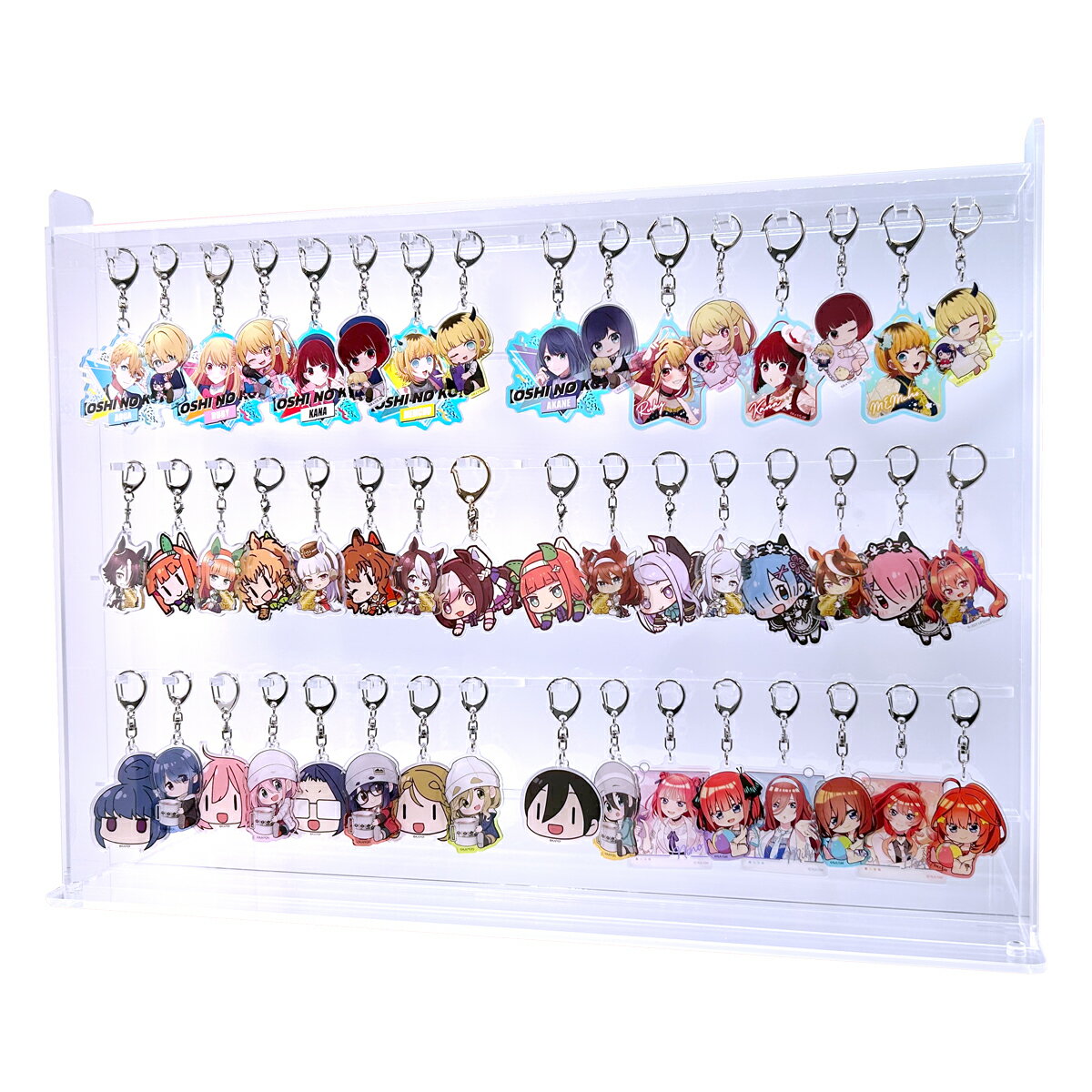 Rakuten - 幅60cm 全面クリア アクリルキーホルダーケース/アクキーケース/コレクションケース 収納