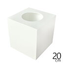【　抽選箱　小 】 アクリル抽選箱ホワイト(不透明) S /幅20cm/奥行20cm/高さ20.6cm