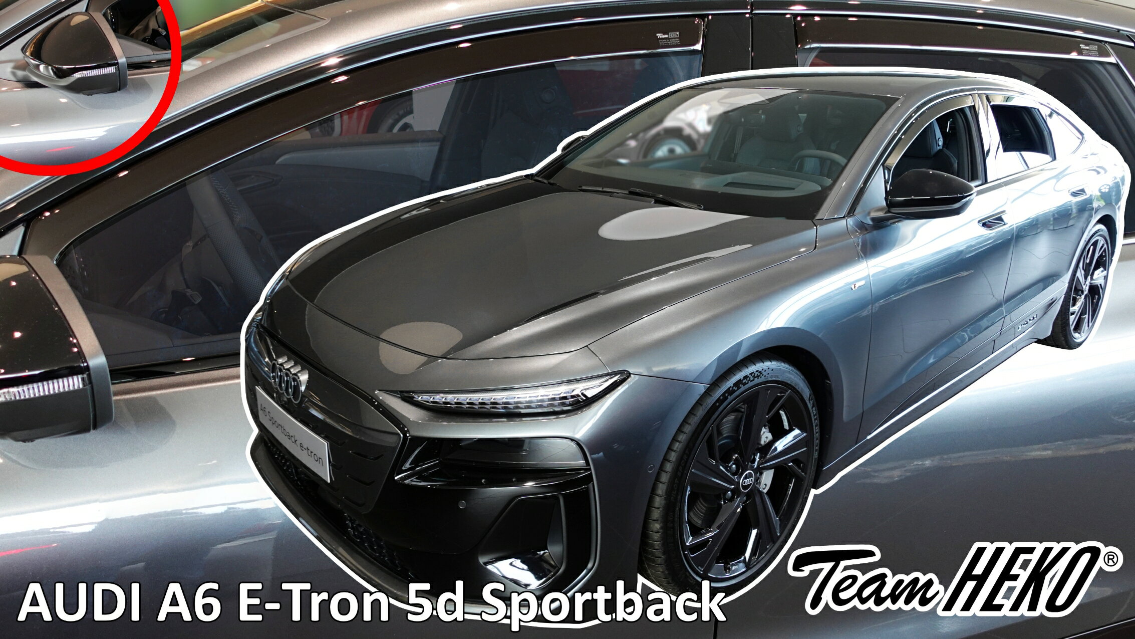 AUDI アウディ A6 e-tron Sportback　C9 GH 車種専用設計ドアバイザー 310299 HEKO ヘコ