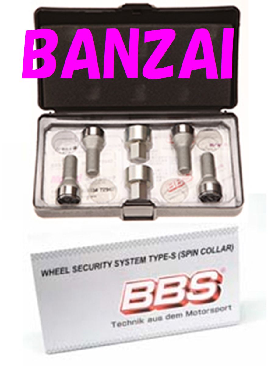 BBS　正規品　Lock Bolt　ロックボルト（シルバー）　M12　60゜-28mm　P1.5　PLBM6028AS