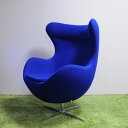 エッグチェア ファブリック仕様 色ブルー　アルネヤコブセンによるデザイン リプロダクト ジェネリック デザイナーズ家具　イス　いす　椅子 パーソナルチェア　パーソナルソファ