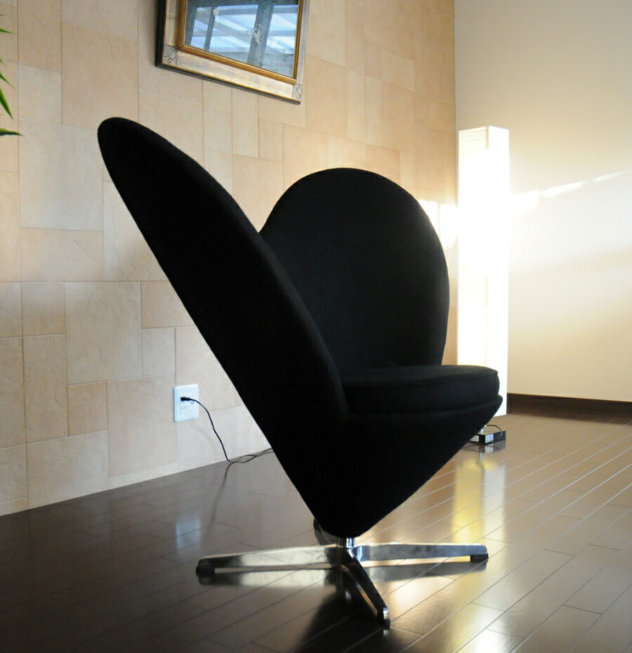ハートチェア/ヴェルナー パントン デザイン/レッド/ファブリック Verner Panton heart chair　椅子　イス　いす ソファ　sofa　1人掛け　1人用　リビングチェア パーソナルチェア　応接イス　デザイナーズ　上質　送料込
