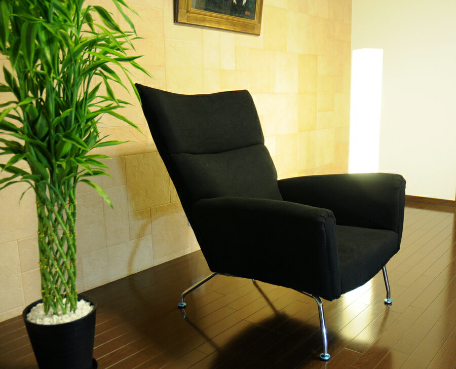 【楽天市場】ウイングチェア/ハンス・ウェグナー/ファブリック仕様/black/新品 Hans.J.Wegner wing chair