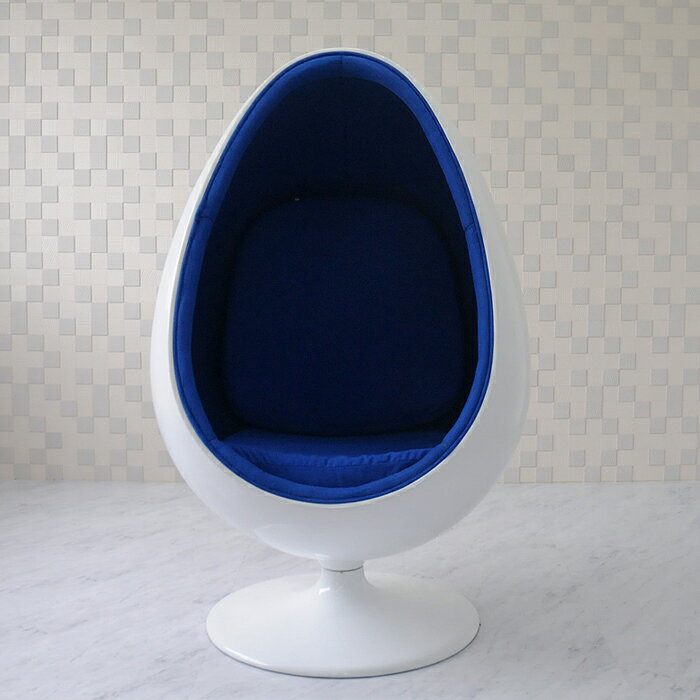 【楽天市場】Sessle Eye ボールチェア/エーロ・アールニオ デザイン/ホワイト×ブルー Eero Aarnio ball chair