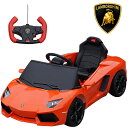 ランボルギーニ正規ライセンス LP700-4 アヴェンタドール オレンジ 電動乗用玩具 リモコン操作可能 Aventador Lamborghini 電動カー ...
