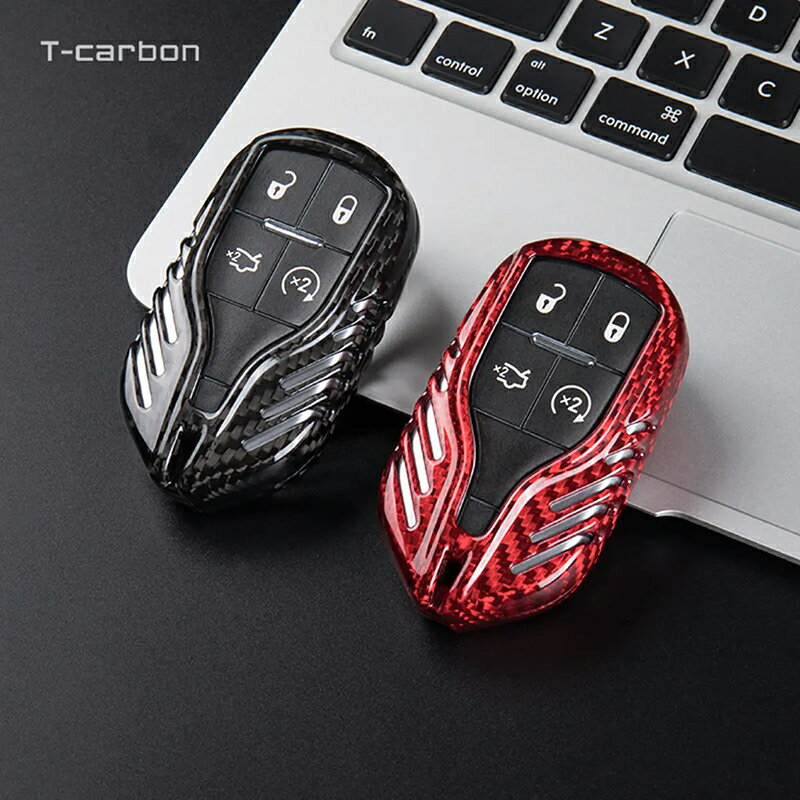 マセラティ用カーボンキーカバー 色レッド リアルカーボン仕様 キーケース CARBON カーボンファイバー製 Maserati用